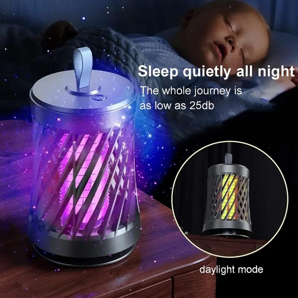 Bug Zapper Indoor, Electric Bug Zapper Outdoor, 2 in 1 Mosquito Zapper, Powerful Mosquito Trap, Fly Zapper Indoor with Purple Lights Fly Killer for Home, Garden, Patio