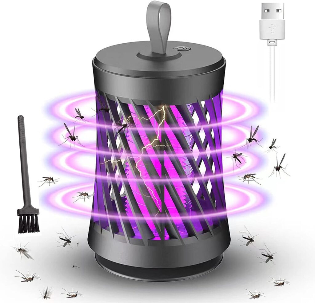 Bug Zapper Indoor, Electric Bug Zapper Outdoor, 2 in 1 Mosquito Zapper, Powerful Mosquito Trap, Fly Zapper Indoor with Purple Lights Fly Killer for Home, Garden, Patio