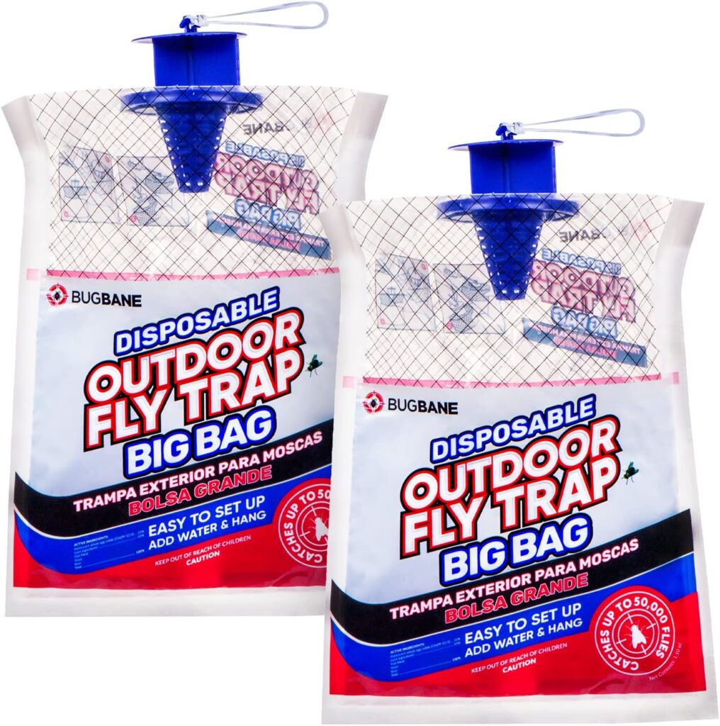 Fly Traps Outdoor Fly Traps. 2 Natural Pre-Baited Fly Bags Outdoor Disposable. Big Bag Fly Trap Bag Fly Catchers Outdoors. Stable Horse Ranch Fly Trap. Disposable Fly Traps Outdoor Hanging Fly Killer