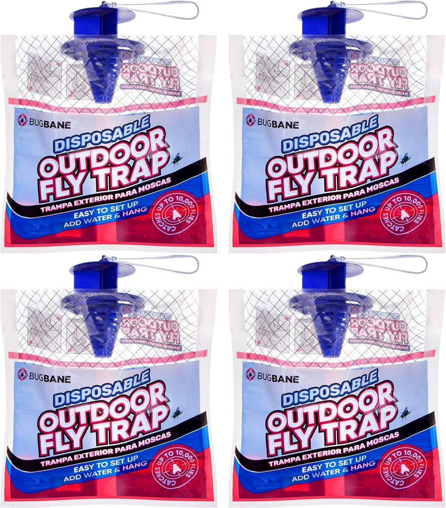 Fly Traps Outdoor Fly Traps. 4 Natural Pre-Baited Fly Bags Outdoor Disposable. Fly Trap Bag Fly Catchers Outdoors. Stable Horse Ranch Fly Trap. Disposable Fly Traps Outdoor Hanging Fly Killer