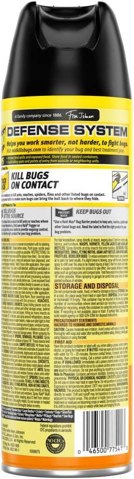 Raid Multi Insect Killer, Kills Ants, Spiders, Roaches and Flies, For Indoor and Outdoor use, Orange Breeze Scent, 15 oz