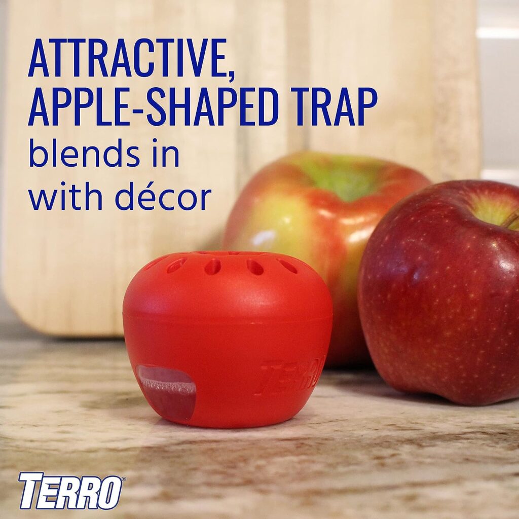 TERRO T2502 Ready-to-Use Indoor Fruit Fly Trap with Built in Window - 2 Traps + 90 day Lure Supply