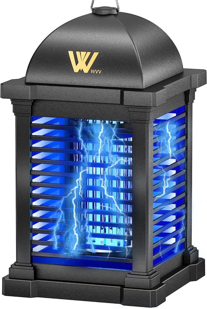 WVV Bug Zapper Outdoor, 1600V Electric Mosquito Zappers Killer, Waterproof Insect Fly Trap,Electronic Light Bulb Lamp for Outdoor and Indoor